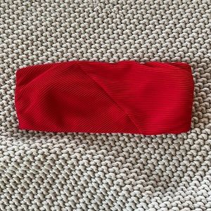 Hollister Red Bandeau Swim Top
